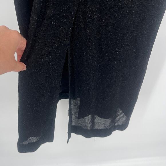 Vtg Y2K Alex Evenings Formal Dress Sz 6 Sparkle Feather Prom Whimsigoth Witchy - Picture 7 of 14